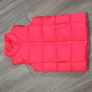 Old Navy hot pink puffer vest, size 10-12/L